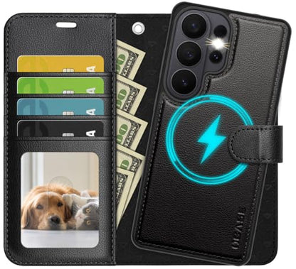 OCASE for Samsung Galaxy S26 Ultra Detachable Wallet Case with Card Holder, [2 in 1] PU Leather Flip Folio Case with RFID Blocking Stand Wrist Strap Shockproof Phone Cover 2026, Litchi Black - color: Litchi Black, size: Samsung Galaxy S26 Ultra