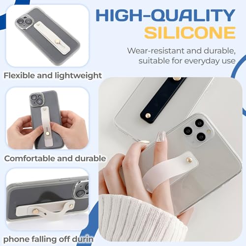 2PCS Phone Grip Finger Holder Loopy Phone Case Phone Grips for Back of Phone Universal Portable Phone Strap for Most Smartphones