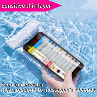 1PCS Waterproof Phone Case - Universal Fit for iPhone 14/13/12 & Android Phones - Submersible Up to 100ft for Kayaking, Fishing, Rain,etc.(Black/White/Pink) (White) - color: White
