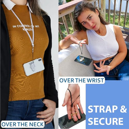 Patented 3-Finger Phone Grip & Stand - Comfortable & Secure Loop Holder for iPhone & Android - Ultra-Slim Zinc Alloy - Magnetic Mount Ready - Cell Phone Ring Alternative [Gold] - color: Gold