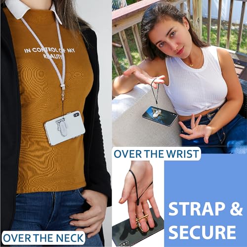 Patented 3-Finger Phone Grip & Stand - Comfortable & Secure Loop Holder for iPhone & Android - Ultra-Slim Zinc Alloy - Magnetic Mount Ready - Cell Phone Ring Alternative [Silver Chrome] - color: Silver
