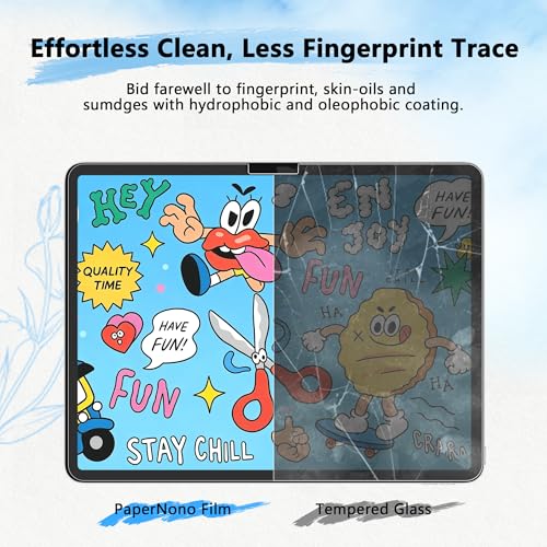 3 Pack Paper Screen Protector for iPad Pro 12.9" 2022-2018 + 2 Pencil Tips - size: Pro 12.9" 6th/5th/4th/3rd 2018-2022