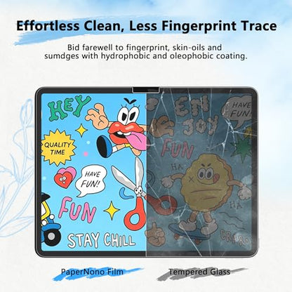 3 Pack Paper Screen Protector for iPad Pro 12.9" 2022-2018 + 2 Pencil Tips - size: Pro 12.9" 6th/5th/4th/3rd 2018-2022