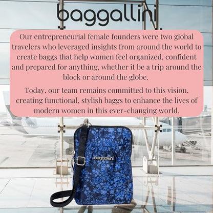 Baggallini RFID Bryant Pouch - color: Ink Hydrangea