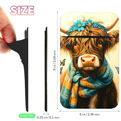 Phone Credit Card Holder Stick on, Cell Phone Pocket Self Adhesive Stretchy Stick on Wallet ID Credit Card Case Pouch Sleeve with Flap for All Smartphones, Blue Towel Cow - color: Blue Towel Cow