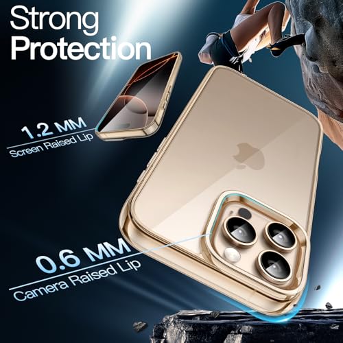 JETech Case for iPhone 16 Pro Max, Anti-Yellowing, Desert Titanium | Shockproof Protection, Scratch Resistant Hard PC Back, Durable Transparent TPU Bumper - color: Desert Titanium, size: iPhone 16 Pro Max