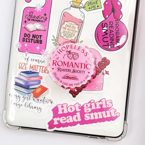 Cute Pink Round Expandable Collapsible Grip, for with Kindle E-Readers, iPhones and Smartphones,Rotating Folding Elastic Base, A Gift for Book Lover - color: ROMANTIC