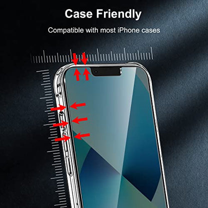 WHPXJY [2 Pack] for iPhone 13 Privacy Screen Protector Compatible with iPhone 13 Pro/14, Anti-Spy Tempered Glass Film, Touch Sensitive, No Air Bubbles, Case Friendly, with Easy Alignment Tool - size: iPhone 13/13Pro-6.1Inch