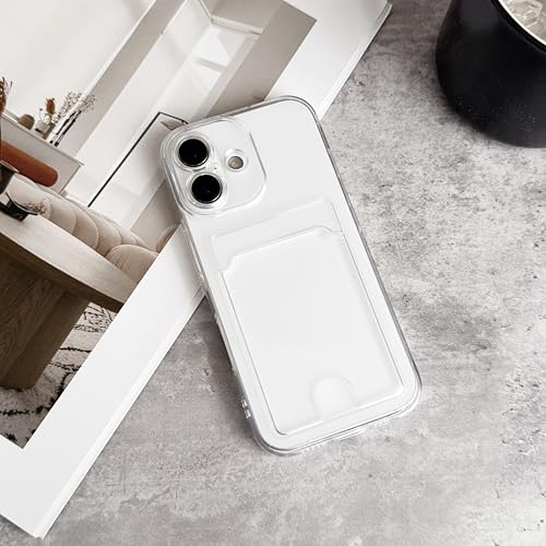 Lunivop Compatible with iPhone 17 Case Clear Wallet Card Holder TPU Slim Soft Shockproof Anti-Yellowing Anti-Scratch Transparent Phone Case (for 17 6.3 '' Clear) - size: for iPhone 17