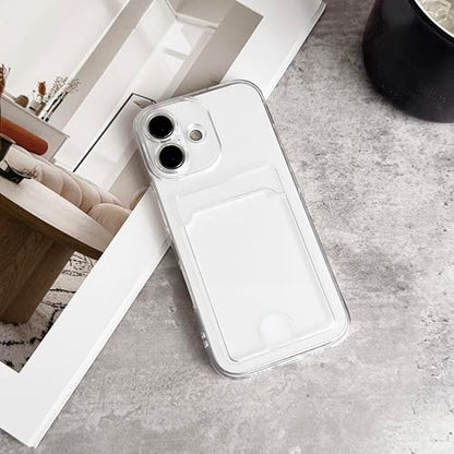 Lunivop Compatible with iPhone 17 Case Clear Wallet Card Holder TPU Slim Soft Shockproof Anti-Yellowing Anti-Scratch Transparent Phone Case (for 17 6.3 '' Clear) - size: for iPhone 17