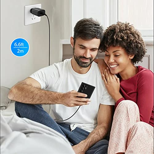 30W USB C Phone 15 Charger Fast Charging Block for iPhone 15/15 Pro Max/15 Pro/15 Plus/Samsung Galaxy S23 Ultra/S23/S23+/S22/S22 Ultra/S22+/S21 Ultra/S20 Ultra/Note 20 & 6.6Ft USB C Charger Cable - color: Black, size: 6.6Ft