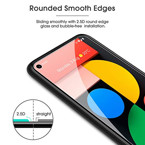 OMOTON [3 Pack Screen Protector for Google Pixel 5 - Tempered Glass/Case Friendly/Anti Scratch Screen Protector for Google Pixel 5 - size: Pixel 5 - 6 Inch