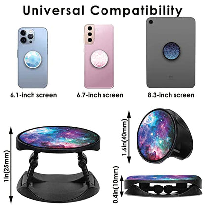 Cell Phone Stand Foldable Expanding Phone Sockets Finger Grip Holder for Smartphone and Tablets - Nebula Galaxy - color: Starry Sky