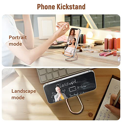 Phone Ring Holder Finger Kickstand 360°Rotation Cellphone Back Grip Foldable Cell Phone Stand for Desk Compatible with iPhone iPad Smartphones Tablets (Hollow Rosegold) - color: Hollow RoseGold