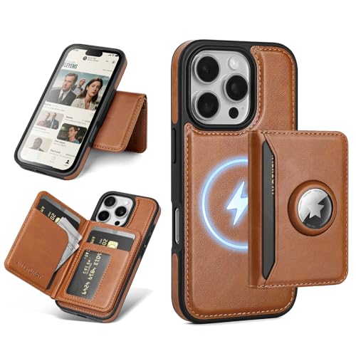 Antsturdy Compatible with MagSafe iPhone 16 Pro Max Wallet Case,Brown - color: Brown, size: iPhone 16 Pro Max - 6.9"
