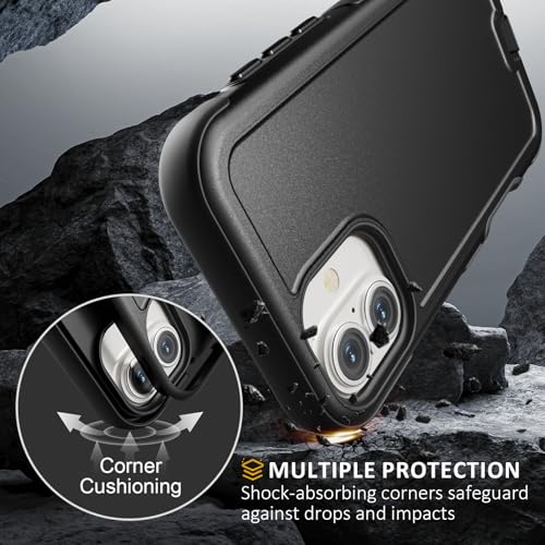 Follaroma Magnetic for iPhone 16 Case, Heavy Duty Phone Cases, Black, 6.1" | Compatible with MagSafe, Heavy Duty Shockproof,Military-Grade Anti-Drop Protective,Dual Layer Magnetic Protection Phone Cover - color: Black, size: iPhone 16 6.1''