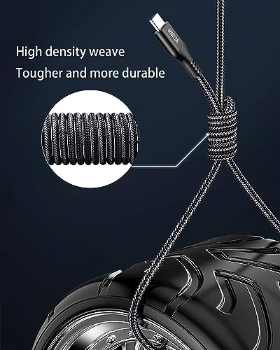 USB-C to USB-C Cable 60W 10FT 2Pack, USB C Cable Long Fast Charging - color: Black, size: 10FT