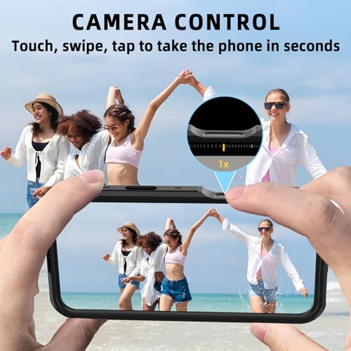 Waterproof Clear Case for iPhone16 Plus, IP68 Magnetic DropProof, BlackSide - size: iPhone 16 Plus 6.7 inch