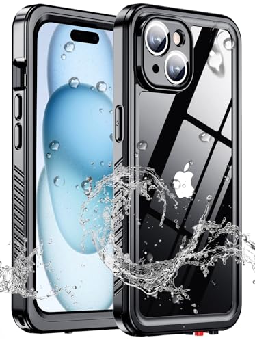 MOZOTER for iPhone 15 Plus Case Waterproof with Clear Sound | [IPX8 Underwater Case][Full Body Shockproof & Dropproof]Built-in Screen Protector for iPhone 15 Plus 6.7 inch-Black - size: For iPhone 15 Plus-6.7"