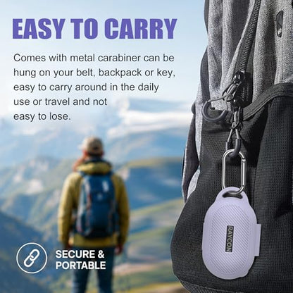 Case for Raycon Everyday Classic Headphones, Shockproof Soft Silicone Case for Raycon Earbuds Bluetooth Wireless, Ultra-Lightweight Protective Cover with Cleaning kit & Keychain, Purple - color: Purple