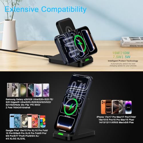 15W Android Wireless Charger Stand Fast Charging Compatible for Motorola