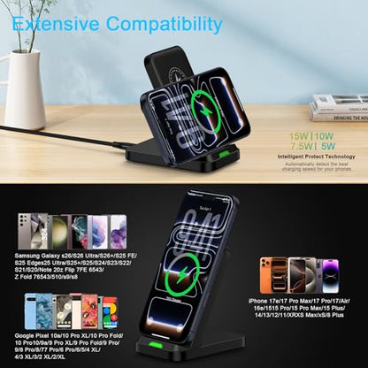 15W Android Wireless Charger Stand Fast Charging Compatible for Motorola