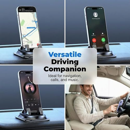 Car Phone Holder 360 Degree Rotation, 2026 New Dashboard Phone Holder, Adjustable Universal Car Phone Mount for Car Magnetic Interiorcar Navigation Mount for Drivers (1PC)
