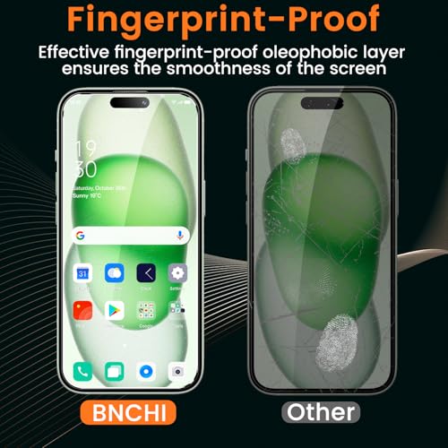 2 Pack 4 Way 360° Privacy Screen Protector for iPhone 15/iPhone 16, Horizontal and Vertical All Around Anti-Spy 9H Tempered Glass Film, Scratch Resistant, Zero Bubbles, Face ID Sensitive - size: iPhone 15/iPhone 16