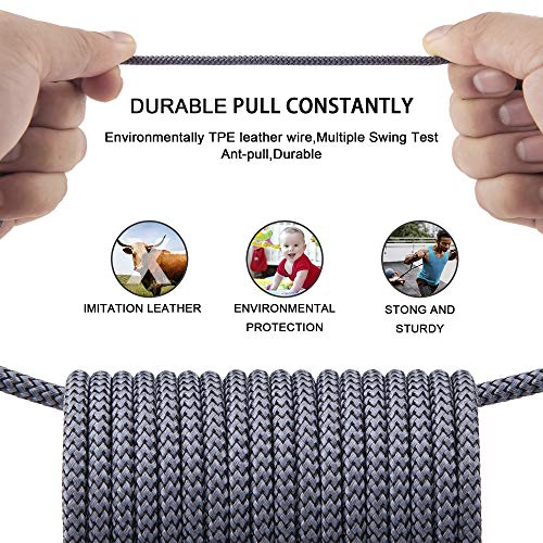 FEEL2NICE Lightning Cable 3 ft,3 Pack iPhone Charger Cable & Data Sync Fast 3 Foot Nylon Braided Cord Compatible with iPhone Xs max/xr/x/8/8 Plus/7/7plus/6/6s Plus/5s/5,iPad(Silver)