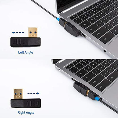 Cable Matters 90 Degree USB Adapter Combo-Pack, Left and Right Angle