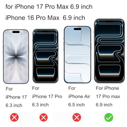 2 Pack Anti-Blue Privacy Tempered Glass for iPhone 17 Pro Max/iPhone 16 Pro Max Anti-Spy Screen Protector Film Gradient Blue 6.9 inch - size: For iPhone 17 Pro Max / 16 Pro Max