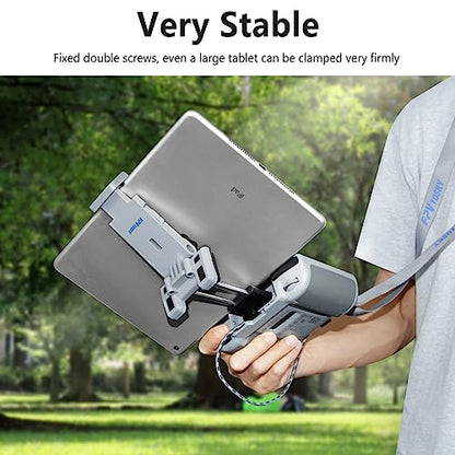 No Disassembly Tablet Holder for DJI Lito 1/ X1/Flip/Neo/Mini 4K/ Air 3/ Mini 5/4/ 3 Pro, 7-12 Inch Foldable iPad Mount Holder Pack of Lanyard and 2 Cables, Fits DJI RC-N1/N2/N3 Accessories
