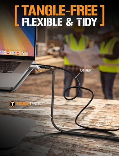 ToughTested 6.5FT 4-in-1 USB-C, Lightning & USB-A Charging Cable, 60W PD