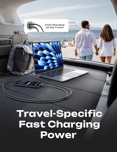 LISEN 90W USB C Car Charger & 240W C-C Cable [6.6FT, 2-Pack]