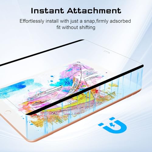 Magnetic Paper Screen Protector for iPad 9th/8th/7th Generation (10.2-Inch, 2021/2020/2019), Detachable and Reusable Nano Adsorption High Sensitive Anti Glare Matte Film for Writing&Drawing - size: Magnetic iPad 10.2inch