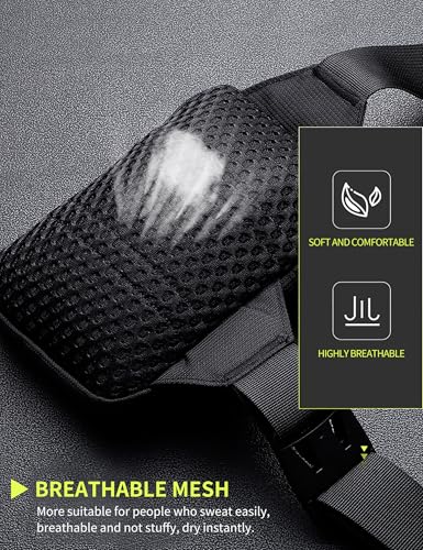 Peicees Mini Anti Theft Crossbody Sling Bag Small Chest Bag Dual Pocket Water Resistant Fanny Pack Running Phone Holder - size: Small