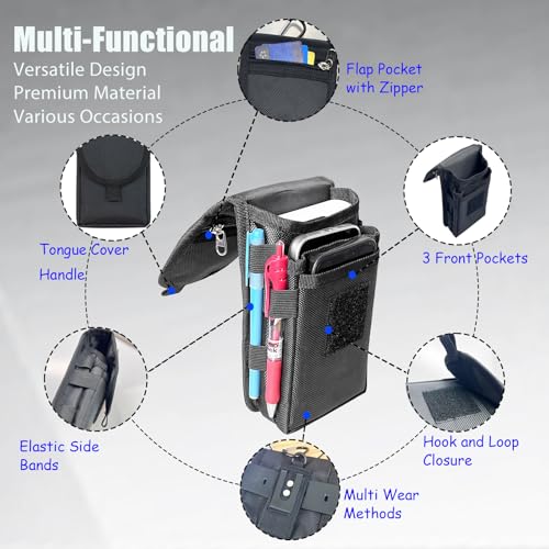 Dual Phone Holster with Belt Clip,Large Belt Smartphone Pouch for Men,Tactical Waist Cellphone Holder,Multi-Function Compatibility Mobilephone Case for Daily Use,Outdoor Activity,Hiking,Camping