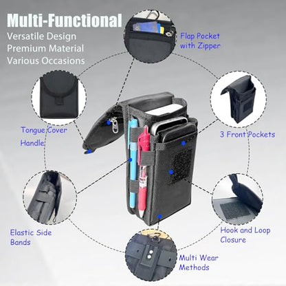 Dual Phone Holster with Belt Clip,Large Belt Smartphone Pouch for Men,Tactical Waist Cellphone Holder,Multi-Function Compatibility Mobilephone Case for Daily Use,Outdoor Activity,Hiking,Camping