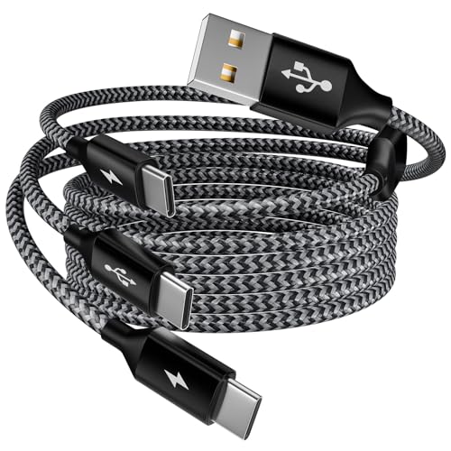 USB A to USB C Cable,3 in 1 USB C Multi Charging Cable for All Devices - color: Blackwhite, size: 1Pack5FT