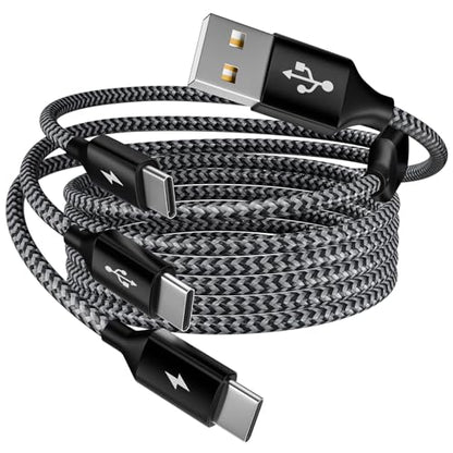 USB A to USB C Cable,3 in 1 USB C Multi Charging Cable for All Devices - color: Blackwhite, size: 1Pack5FT