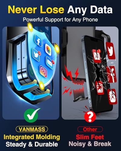 VANMASS【85+LBS Strongest Suction & Military-Grade Ultimate Car Phone Mount - color: Ink Black