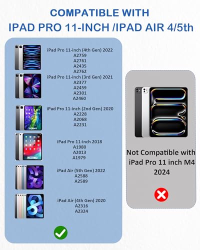 Paper Screen Protector for iPad Air 5th/4th Gen & Pro 11 inch 2022-2018 - size: 10.9"/11" Pro (2022-2018)/Air 5th/4th