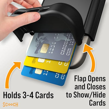 Scooch® for iPhone 15 Case with Card Holder, Wingmate Wallet Case with Hidden Card Slot and RFID Protection, Holds 3 to 4 Cards, 10-Foot Drop Protection, Dried Flowers | Hidden Card Holder for 3-4 Cards, RFID Protection, 10-foot Drop Protection - color: D