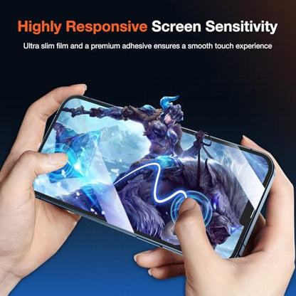 KUZOOM 2Pack HD 9H+ Tempered Glass Screen Protector for iPhone 13 Pro - color: Transparent 13Pro