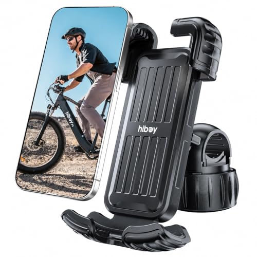 Hiboy Bike Phone Holder, 360° Rotation Adjustable Motorcycle Phone Mount,Bicycle Scooter Handlebar Phone Clip for 5.1" - 6.8" Smartphones - style: Standard