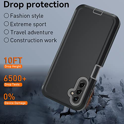 for Samsung Galaxy A14 5G case,A14 5G Heavy Duty case,[Military Grade Protective ][Shockproof] [Dropproof] [Dust-Proof], ONLY Fit Galaxy A14 5G Phone(Black/Gray) - color: Black/Gray