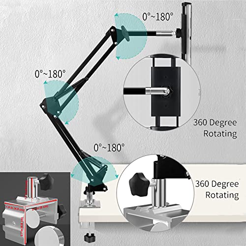 Heavy Duty Phone/Tablet Metal Holder Universal Mobile Cell Smartphone Mount Lazy Bracket 360° Rotation Gooseneck Clamp Stand Flexible Long Arm (White, 3-Section) - color: White, size: 3-Section