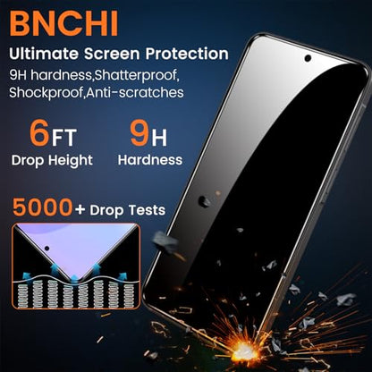 3+3 Pack for Samsung Galaxy A57 5G Privacy Screen Protector with Camera Lens Protector, Anti-Spy Tempered Glass Film, 9H Hardness, Anti-Scratch, Touch Sensitive - size: Galaxy A57