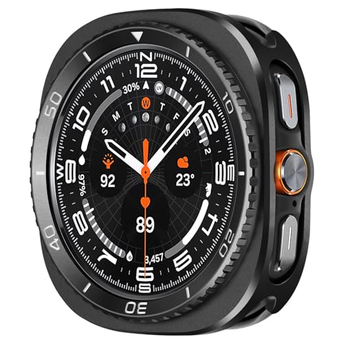 Amizee Metal Case for Galaxy Watch Ultra (2025/2024) 47mm, Black/White - color: Black/White, size: Galaxy Watch Ultra (2025/2024) 47mm