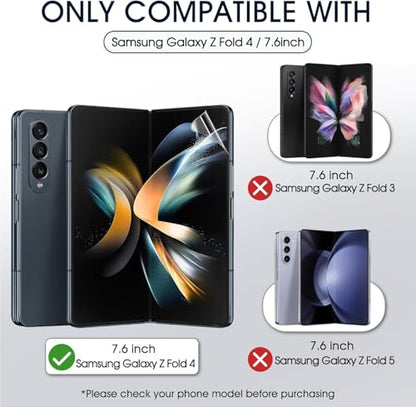 2 Sets HD Clear TPU Screen Protector for Samsung Galaxy Z Fold 4 7.6" - size: Samsung Galaxy Z Fold 4